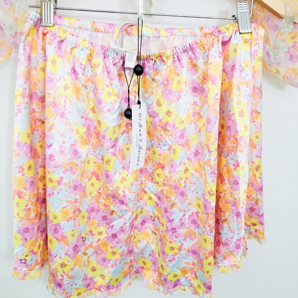 For Love and Lemons Pastel Punch Crop Top and Skirt Set Small NWT - Picture 9 of 11